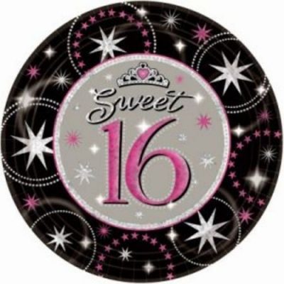 Sweet 16 Sparkle Prismatic Luncheon Plate AM559874
