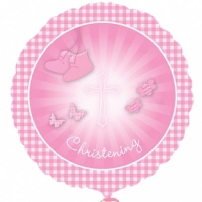 Christening Pink Booties Foil Balloon ANA29306