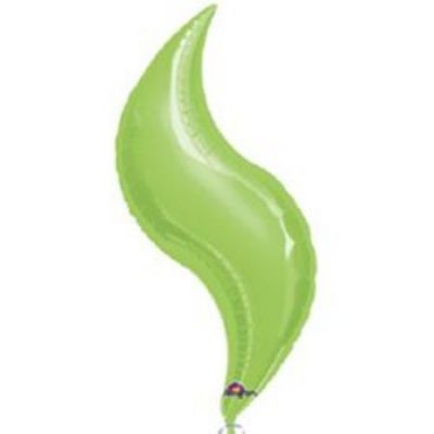 Lime Green Curve 19 inch (48cm) Foil Balloon ANA1639399 - Pk.5