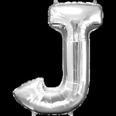 Silver Letter J Megaloon Foil Balloon ANA32965