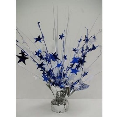 Table Centrepiece Footy Blue and White Stars PD10603