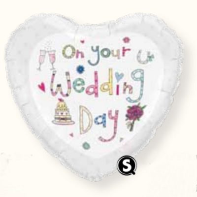 On Your Wedding Day Heart Shaped Foil Balloon Q51738