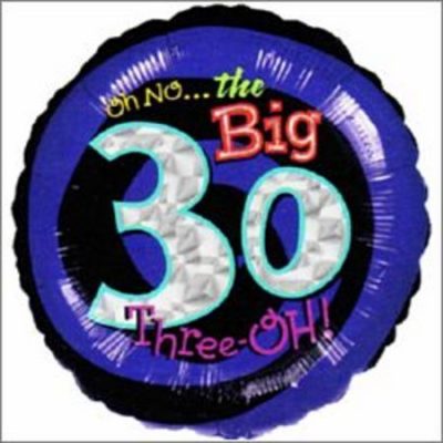Oh No! Its My Birthday 30 Prismatic Foil Balloon ANA116041