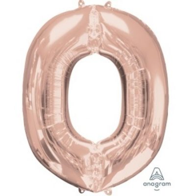 Rose Gold Letter O Supershape Foil Balloon ANA36578
