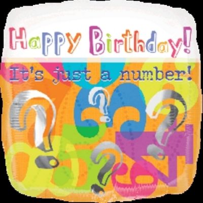 Just A Number Birthday Foil Balloon ANA21961
