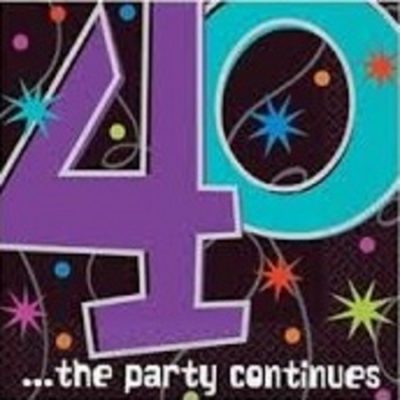 The Party Continues 40 Luncheon Napkin AM519795
