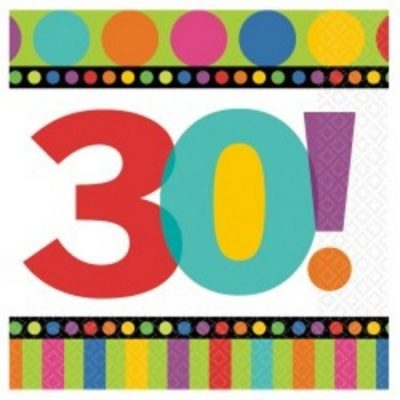 30! Dots & Stripes Luncheon Napkins AM519462