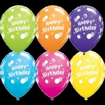 Birthday Polka Dots Tropical Assortment Latex Balloons Q12019