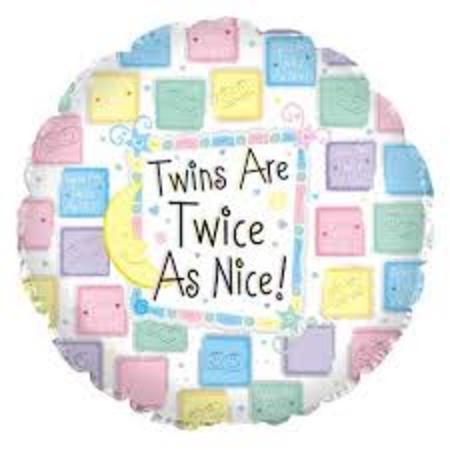 Twins Are Twice As Nice Moon Foil Balloon P114556 Important Items Twins Are Twice As Nice Moon Foil Balloon P114556 Important Items