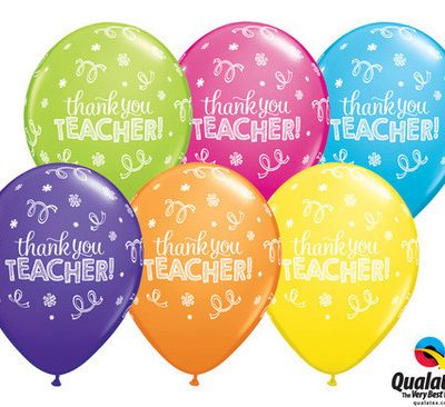 Thank You Teacher Tropical Assortment Latex Balloons Q13832