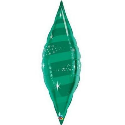 Taper Swirl Emerald Green 38 inch (96.5cm) Foil Balloon Q15570