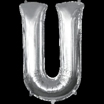 Silver Letter U Megaloon Foil Balloon ANA32987