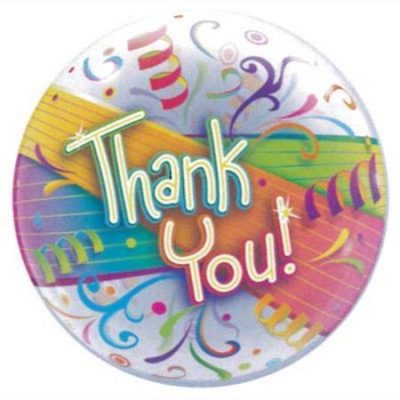 Thankyou Streamers Bubble Balloon Q27500