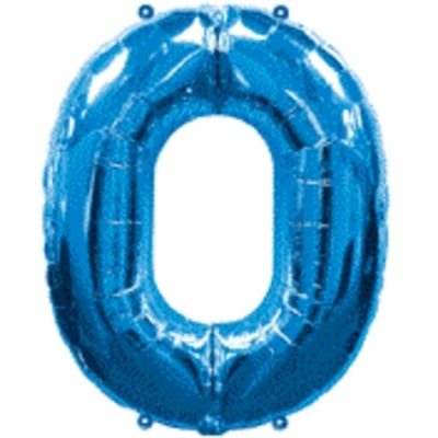 Blue Numeral Zero Helium Saver Megaloon ANA28270