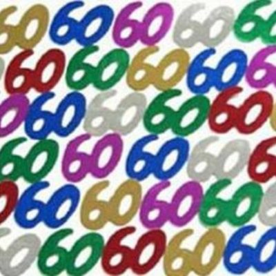Scatterfetti Number 60 Multi Colour BE50628-MC