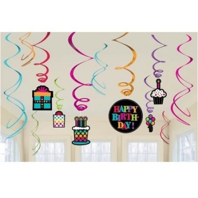 Party On Swirl Decorations Value Pack AM670587