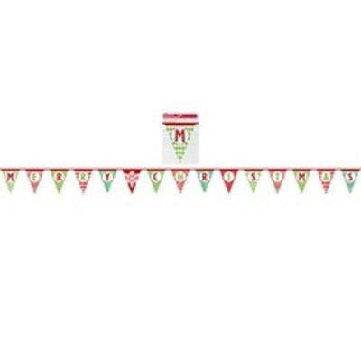 Merry Christmas Paper Flag Banner M63541