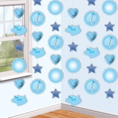 Blue Booties Christening String Decorations AM997307