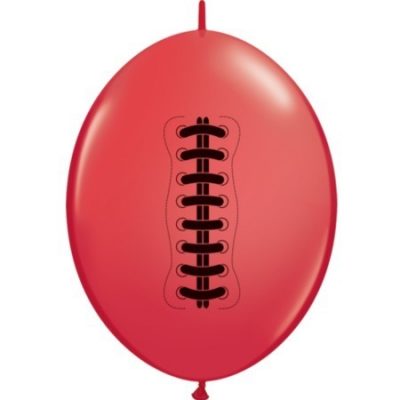 Football Red Q-Link 12 inch (30 cm) Latex Balloons Q46765