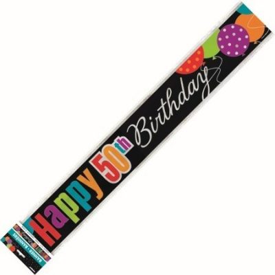 Birthday Cheers 50th Birthday Foil Banner M45835