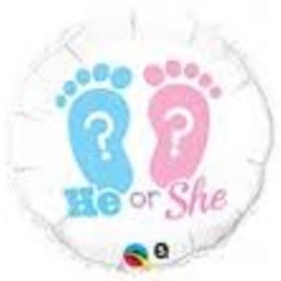 He or She? Footprints Foil Balloon Q17079