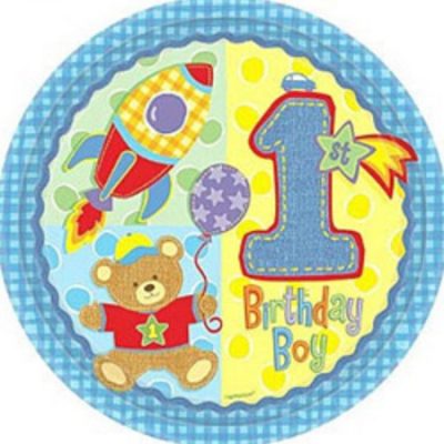 Hugs & Stitches 1st Birthday Boy Foil Balloon ANA111017