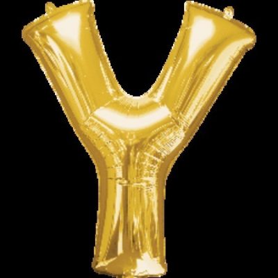 Gold Letter Y Megaloon 32 inch (81 cm) Foil Balloon ANA32998