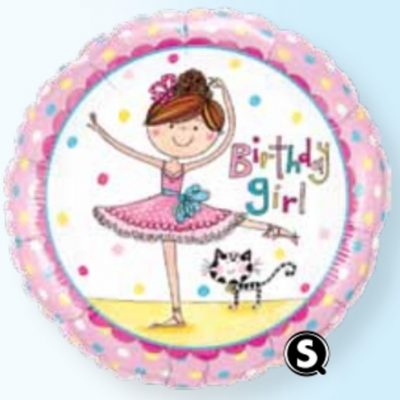 Birthday Girl Ballerina Foil Balloon Q50542