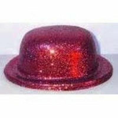 Bowler Hat Red Glitter MFGH-1-REB