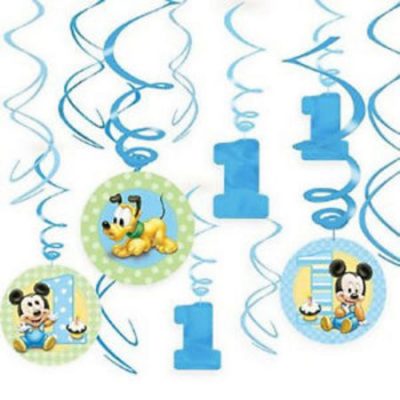 Mickey 1st Birthday Hanging Swirl Decorations AM679432