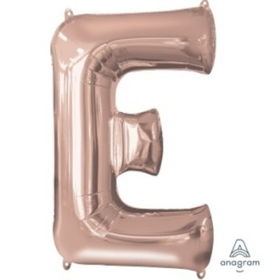 Rose Gold Letter E Supershape Foil Balloon ANA36568