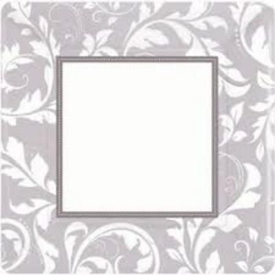 Silver Elegant Scroll 10 inch (25cm) Plate AM593850