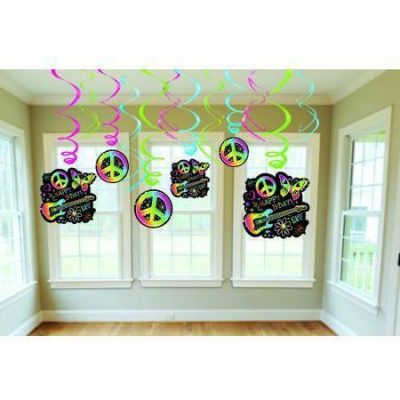 Neon Doodle Swirl Decorations AM679906