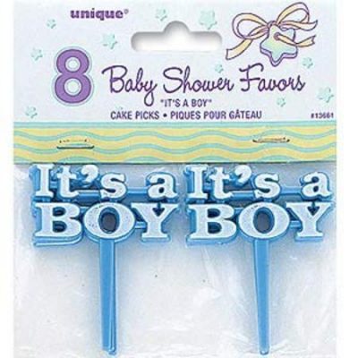 It's A Boy Cake Picks Blue M13661