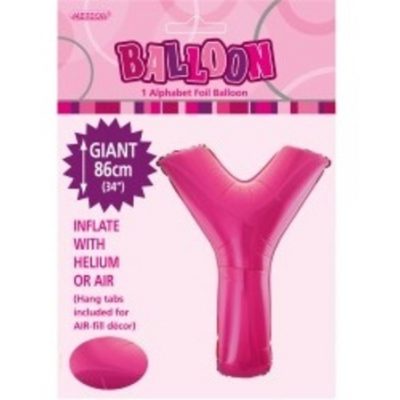 Pink Letter Y Alphabet Foil Balloon M43154