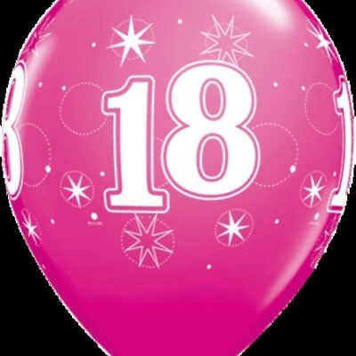 18 Sparkle Around Wild Berry Latex Balloons Q45686