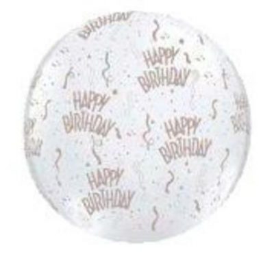 Birthday Around Diamond Clear 3' Latex Balloon Q28180