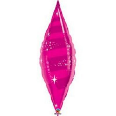 Taper Swirl Magenta 38 inch (96.5cm) Foil Balloon Q22823