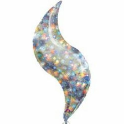 Holographic Fireworks Curve 42 inch (107cm) Foil Balloon ANA1626199