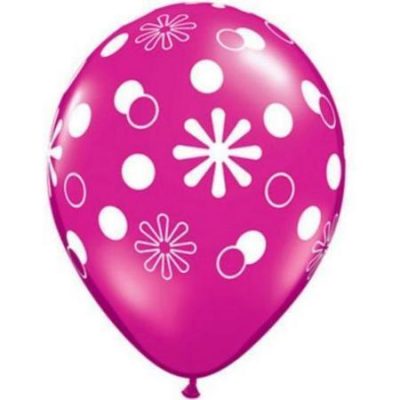 Polka Dots & Circles Around Fantasy Assortment Latex Balloons Q37207