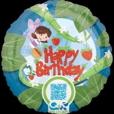 Fairy Birthday QR Foil Balloon ANA25234