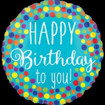 Happy Birthday To You Dots Foil Balloon ANA35148