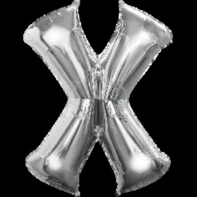 Silver Letter X Megaloon Foil Balloon ANA32995
