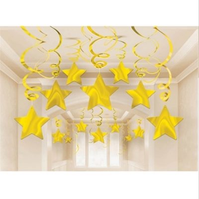 Star Swirl Decorations Gold Value Pack AM674474.19