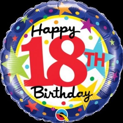 18th Birthday Stars Foil Balloon Q49613
