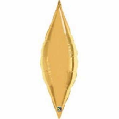 Taper Metallic Gold 13 inch (33cm) Air-Filled Foil Balloons Q17125