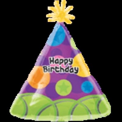 Party Hat Birthday Personalized Foil Balloon ANA12565