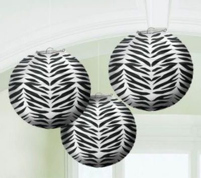 Zebra Round Paper Lanterns AM240560