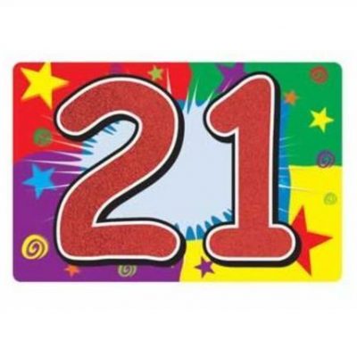 Glittered '21' Sign BE57503-21