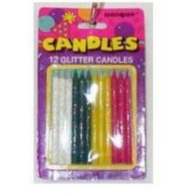 Glitter Candles Assorted M19033